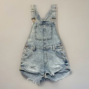 Bullhead Light Blue Denim Overalls